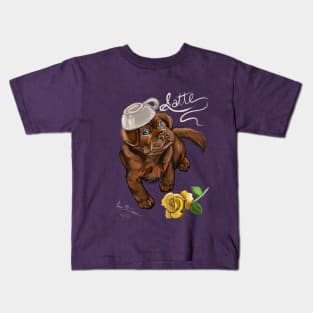 Chocolate Lab Latte Kids T-Shirt